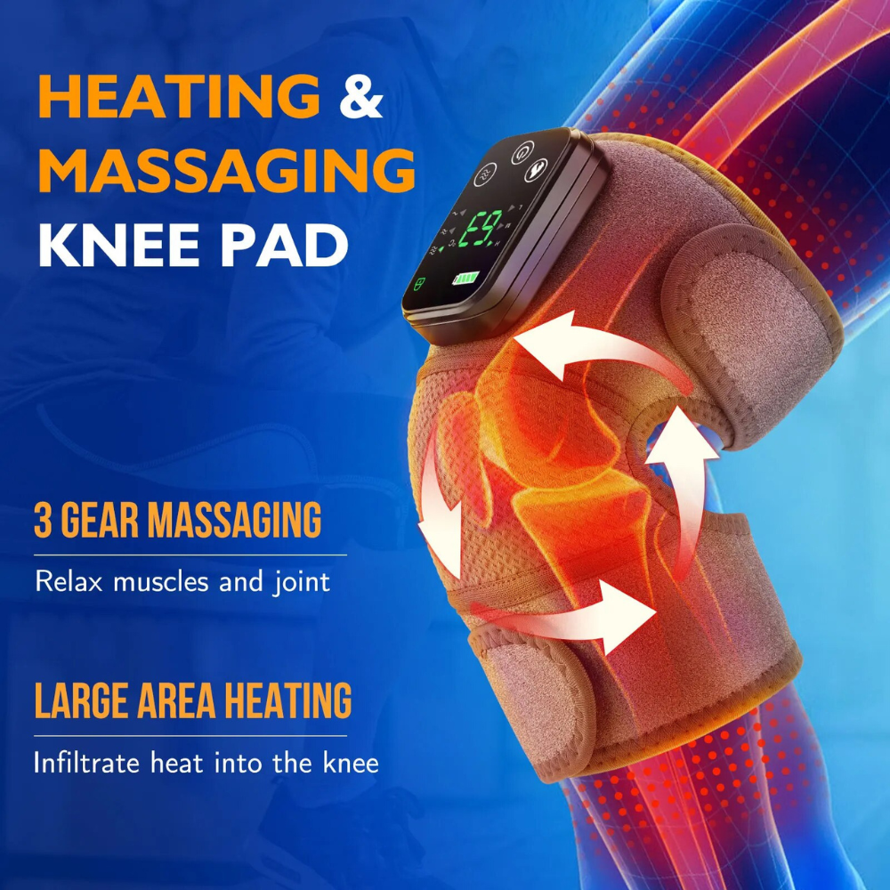 2x TheraBrace Knee Red Light Heat & Massage