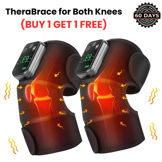2x TheraBrace Knee Red Light Heat & Massage BOGO