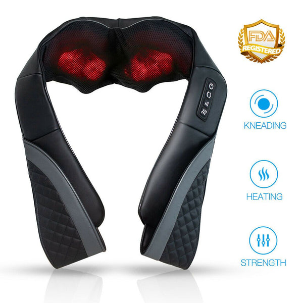 Back Massager with Heat, Electric Massager for Neck and Lower Back