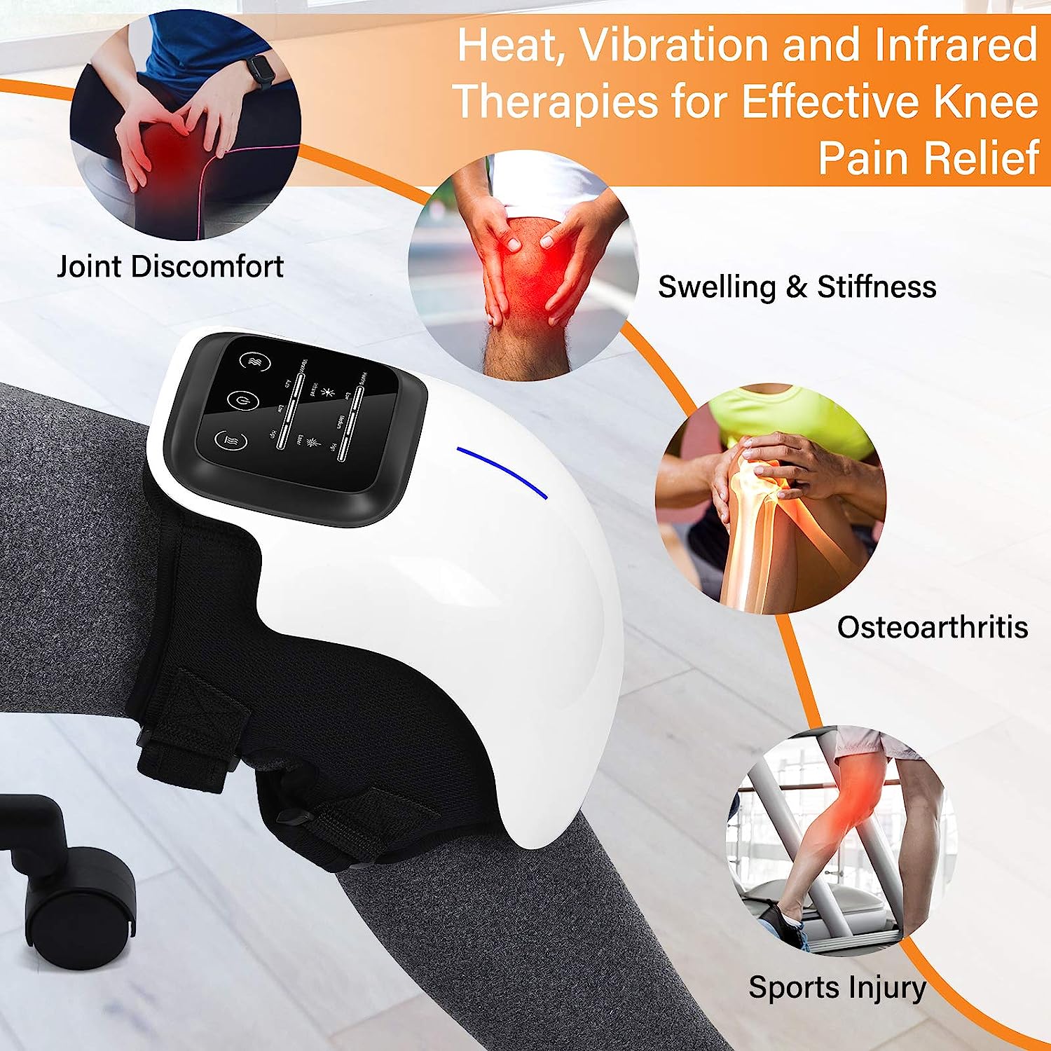 TheraBrace Knee Red Light Heat & Massage PRO