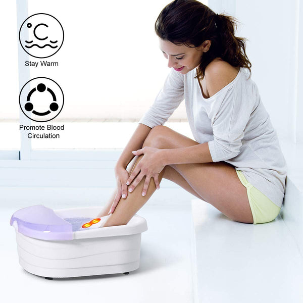 Portable Bubble Heating Foot Spa Bath Massager