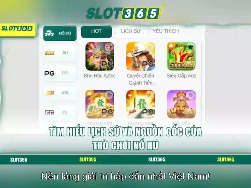 Các trò chơi nổi bật trên Slot365